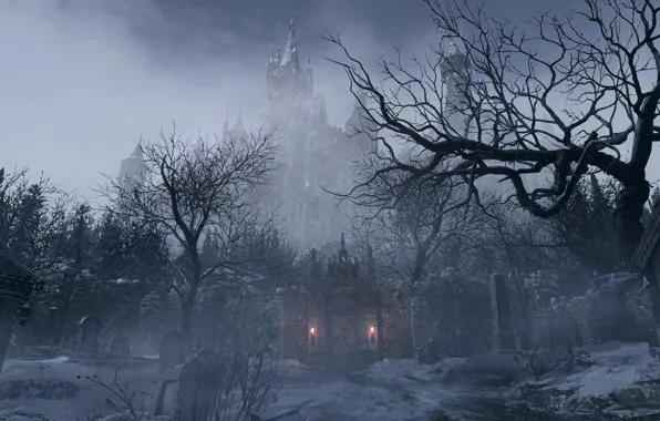 Winter, snow, castle, Resident evil, Resident Evil 8: Village