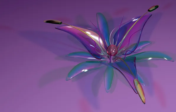 Glass, flowers, petals