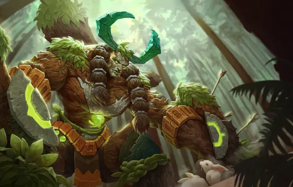 Picture the game, fantasy, art, Blake Byun, acaccia, Guardians Arena, Guardians Arena_Lwood splash art