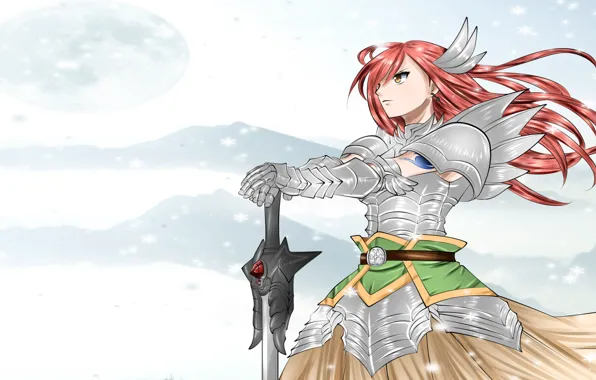 Sword, armor, Fairy Tail, Elsa, Fairy tail