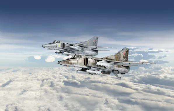 Миг27к, on the road, on the way to the goal