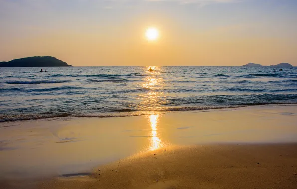 Sand, sea, beach, summer, sunset, summer, beach, sea