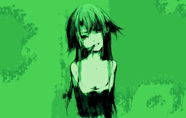 Loneliness, green hair, baby, longing, Saya no Uta, Song SAI, Saya