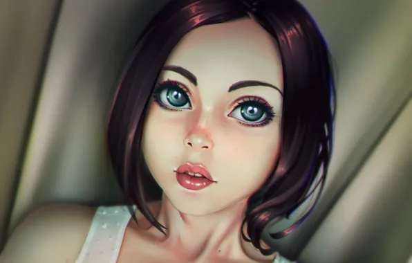 Picture eyes, girl, face, mood, portrait, art