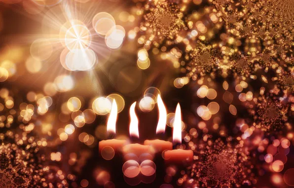 Rays, light, circles, glare, lights, background, flame, holiday