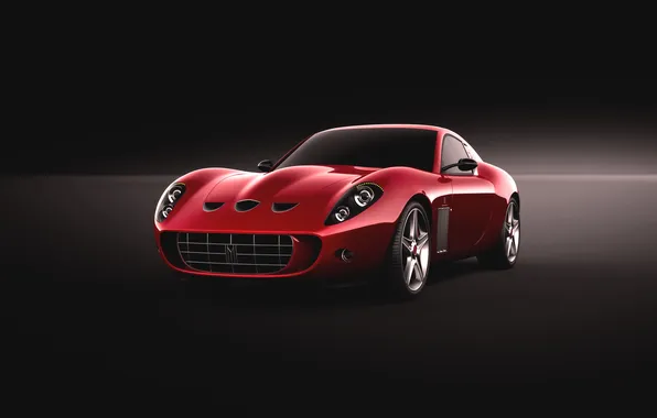 Retro, Red, Auto, Machine, Ferrari, Ferrari, 599, GTO