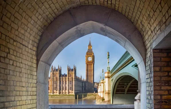 Bridge, river, England, London, tower