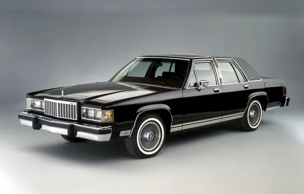 Picture Lincoln, black, sedan, Mercury Grand Marquis