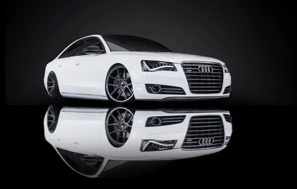 Picture Audi, White, Reflection, VAG, MatrixLED