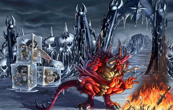 Ice, Frozen, Hell, the devil