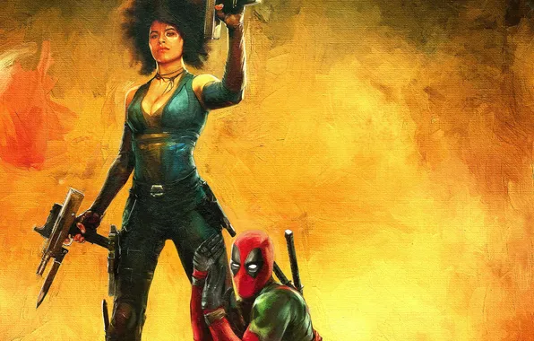 Weapons, background, figure, art, Ryan Reynolds, Ryan Reynolds, Deadpool, comic