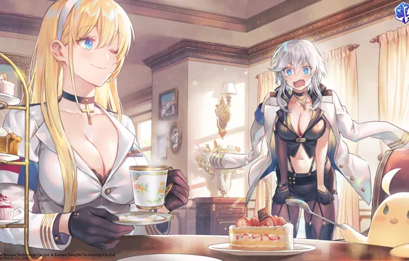 Picture girl, the tea party, cake, Washington, North Carolina, Azur Lane
