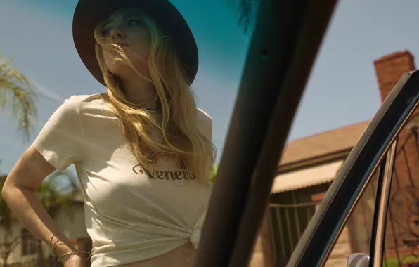 Picture hat, actress, Dakota Fanning, Dakota Fanning, Blondinka