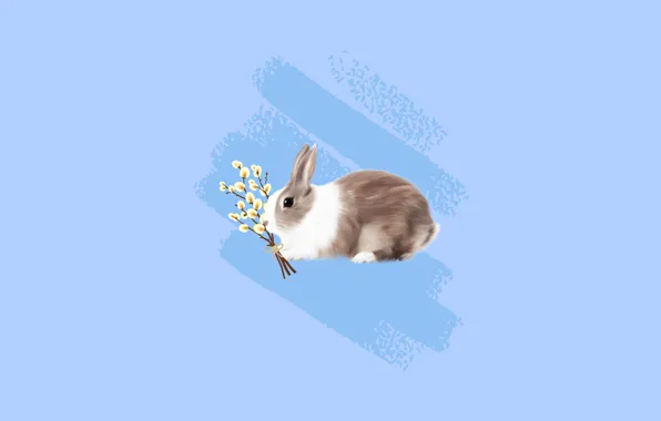 Figure, rabbit, Easter, Verba, happy easter, by Pyrus-acerba