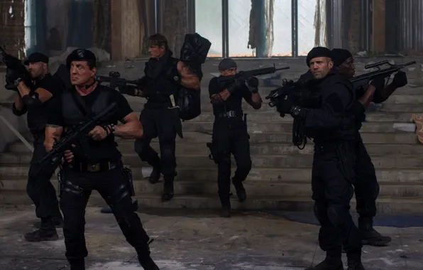 Picture Sylvester Stallone, Antonio Banderas, Jason Statham, Dolph Lundgren, Wesley Snipes, The Expendables 3, The expendables …