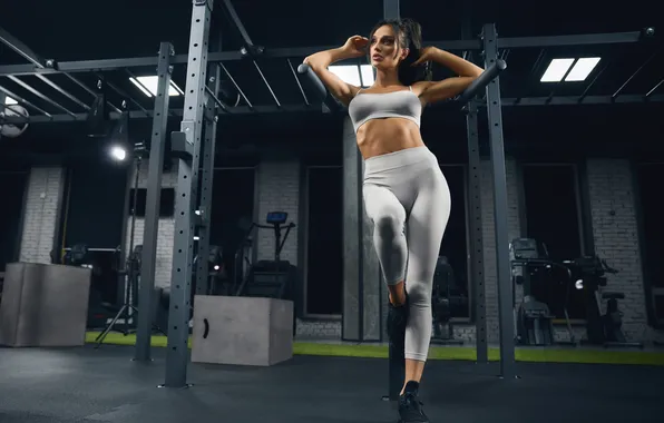 Girl, sports, fitness, gym, sneakers