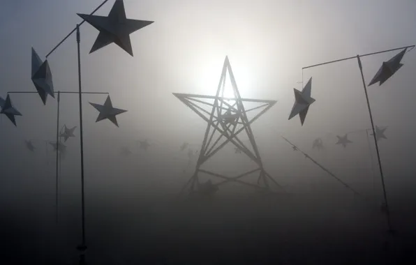 Picture stars, light, fog