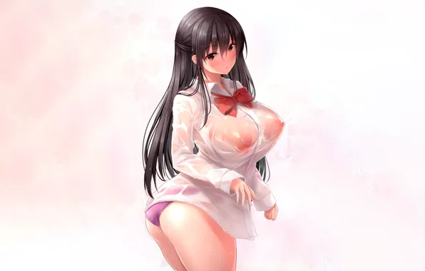 Girl, sexy, lingerie, ass, pantsu, wet, panties, erect nipples