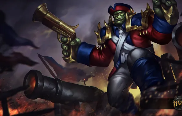 Picture holiday, war, gun, hon, Orc, art, Independence Day, Heroes of Newerth