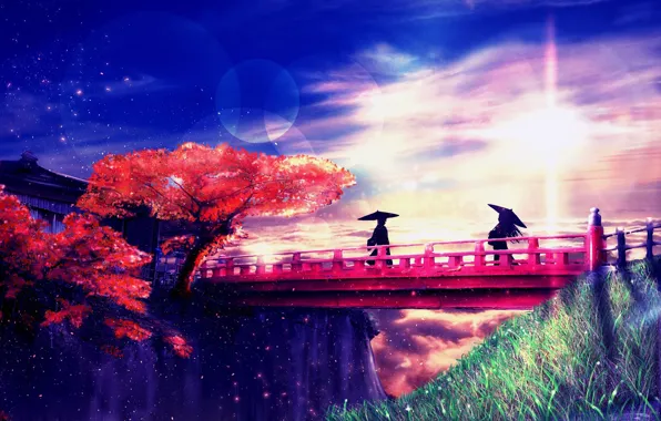 Landscape, East, silhouettes