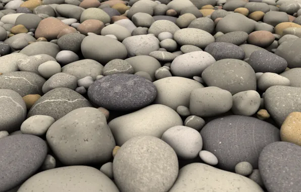 Beach, nature, pebbles, stones, surf