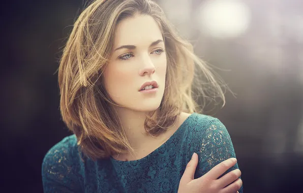 Look, hair, portrait, bokeh