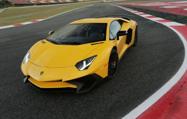 Lamborghini, yellow, Aventador, Superveloce, LP-750