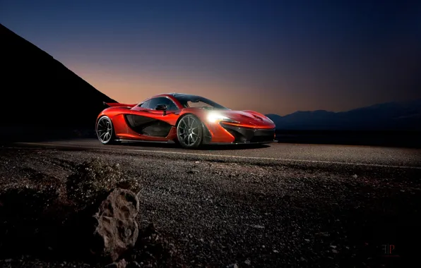 McLaren, Orange, Front, Death, Sand, Supercar, Valley, Hypercar