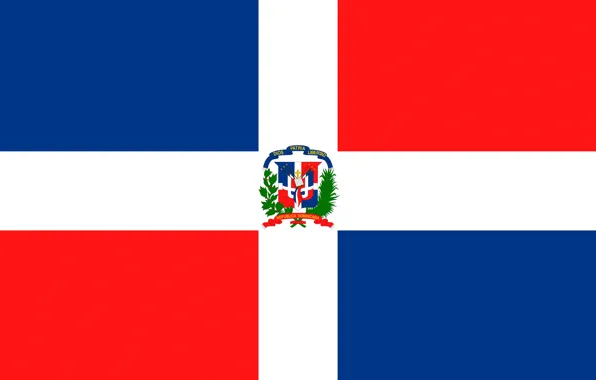 Picture flag, coat of arms, flag, Dominican Republic, Dominican Republic