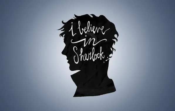 Picture figure, portrait, minimalism, silhouette, profile, Sherlock, bbc, sherlock