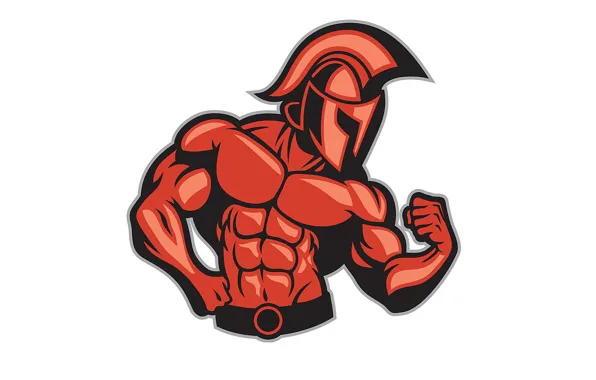 Pose, body, warrior, helmet, muscles