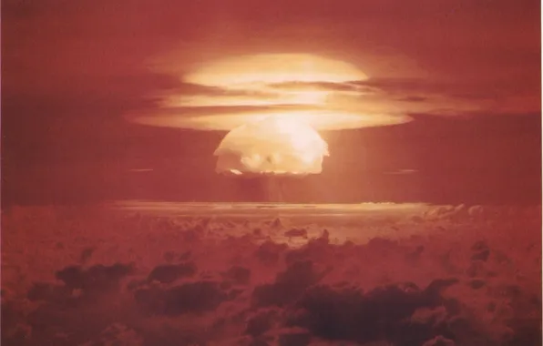 Clouds, a nuclear explosion