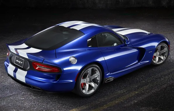 Blue, strip, background, Dodge, Dodge, supercar, drives, Viper