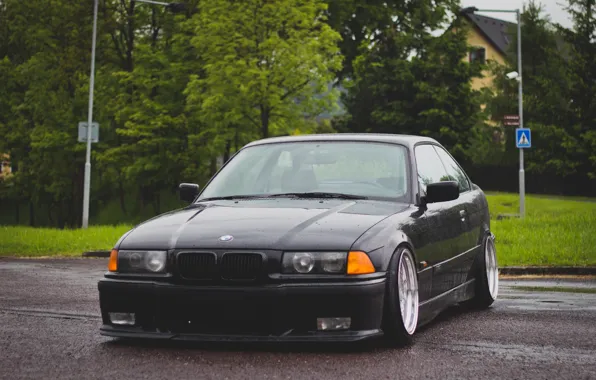 Picture tuning, BMW, BMW, black, before, black, tuning, E36