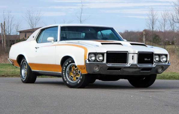 Picture muscle car, Coupe, the front, 1972, Hardtop, Pace Car, Oldsmobile, Cutlass