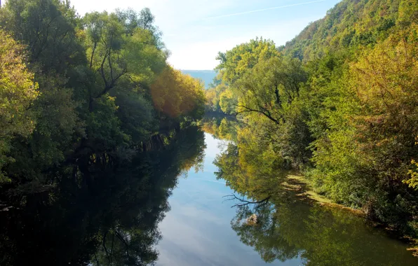 Summer, river, Northern Bulgaria, Yantra, a tributary of the Danube
