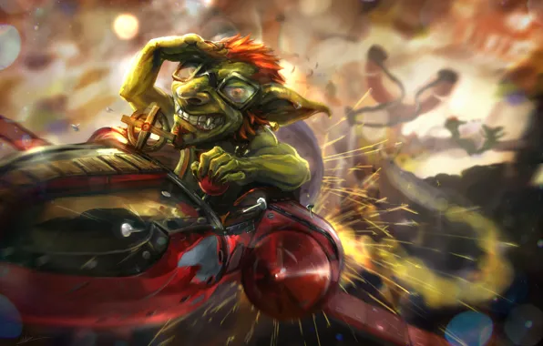 Picture dwarf, art, Goblins vs Gnomes, Hearthstone: Heroes of Warcraft, Catapult