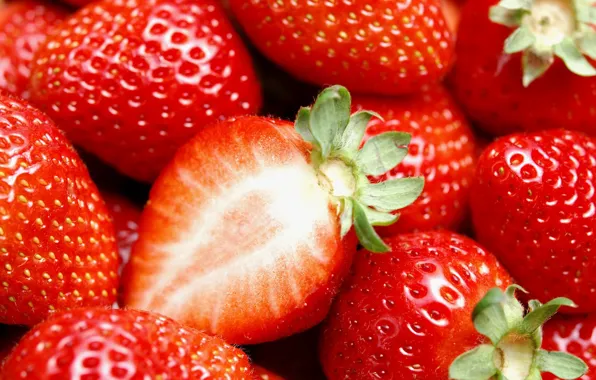 Macro, berries, strawberry