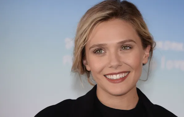 Picture look, pose, smile, actress, photoshoot, hair, Elizabeth Olsen, Elizabeth Olsen