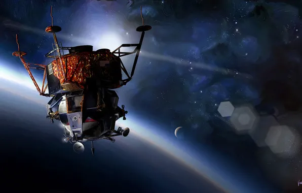 Spaceship, manned, Apollo-9, Apollo-9