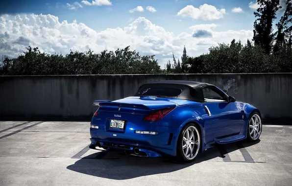 Picture blue, tuning, Roadster, Nissan 350Z, Nissan