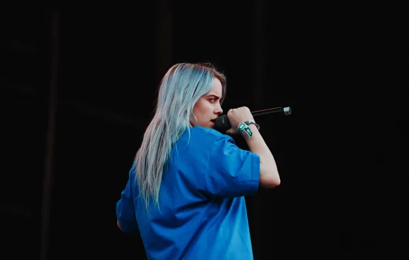 Microphone, singer, singer, blond, sings, sing, Billie Eilish, Billy Iles