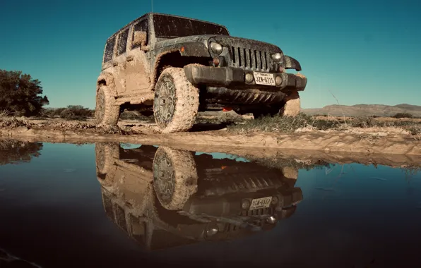 Car, Sky, Water, SUV, Wrangler, Jeep, Desert, Offroad