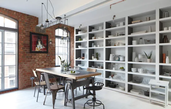 Interior, New York, dining room, Soho Apartment
