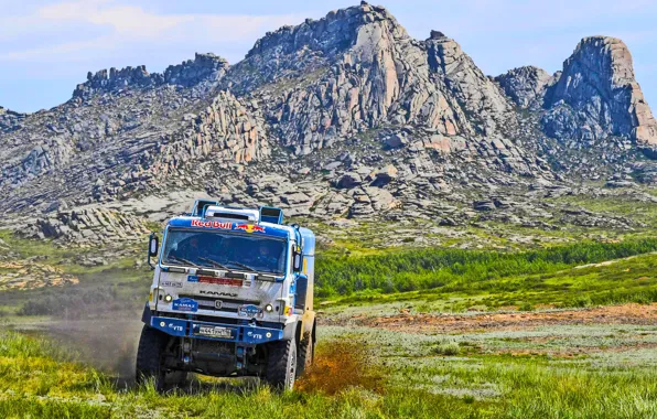 The sky, Nature, Mountains, Grass, Rocks, Sport, Speed, Stones