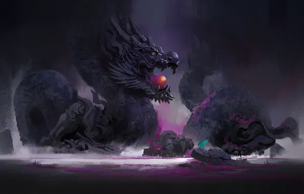 Figure, Dragon, Art, Fiction, Concept Art, by YU YIMING, YU YIMING