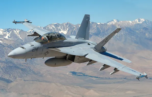Picture mountains, fighter, pilot, multipurpose, Hornet, CF-18