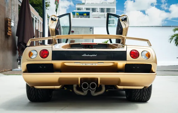 Lamborghini, Lambo, rear view, Diablo, Diablo, Lamborghini Diablo VT 6.0 SE