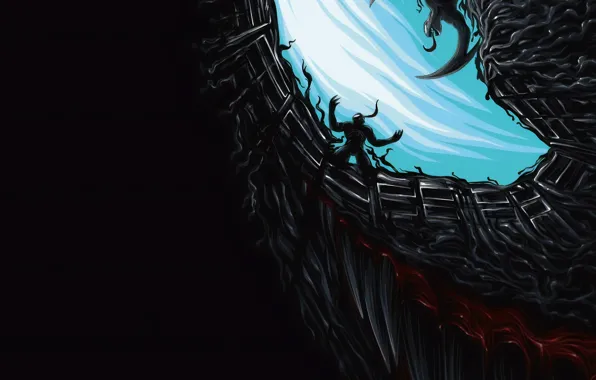Eyes, minimalism, Venom, Venom, symbiote