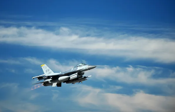 The sky, fighter, flight, F-16, Fighting Falcon, "Fighting Falcon"